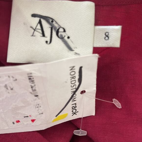 Aje Deep Red Blouse - Picture 9 of 10